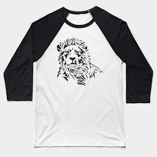 Lion African Tribal Design Baseball T-Shirt